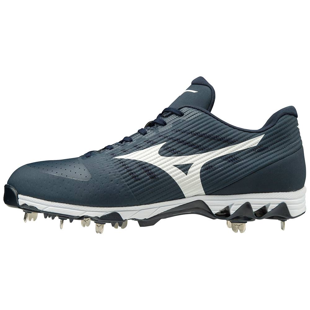 Mens Mizuno 9-Spike Ambition Low Metal Baseball Cleats Navy/White Philippines (NFEBWR215)